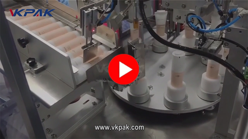 Automatic Dual Chamber Cosmetic Tube Filler Sealer Machine